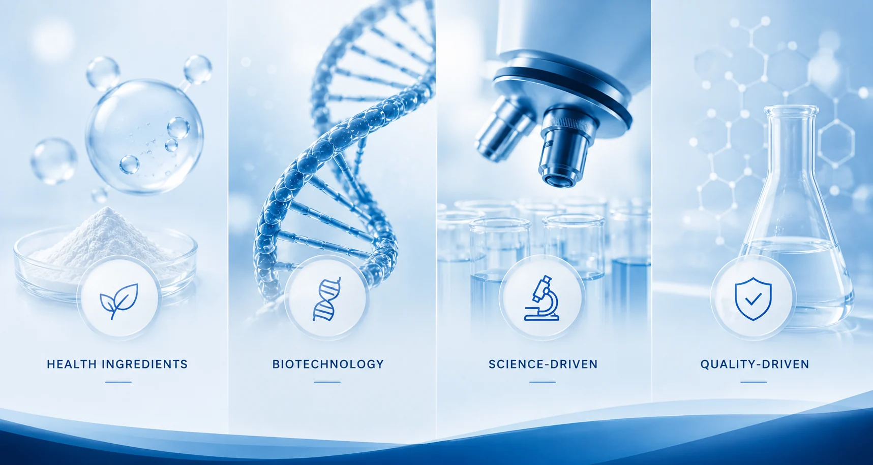 A science-driven B2B platform built around health ingredients, biotechnology and quality.